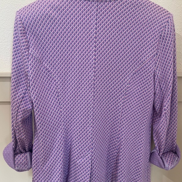 CAbi Women’s Purple Patterned Button Blazer Size Medium - Picture 9 of 9